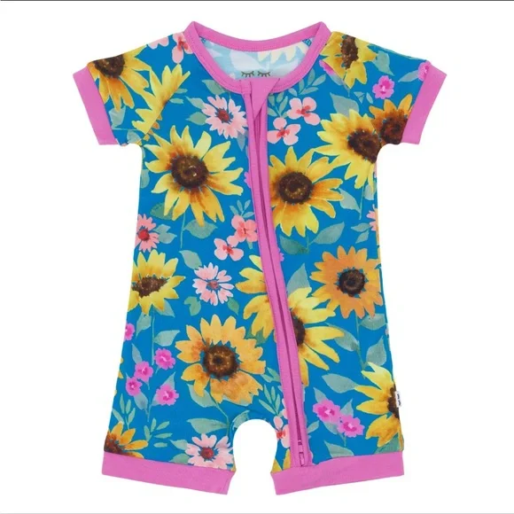 Little Sleepies Sunflower Fields Shorty 18/24 NWT